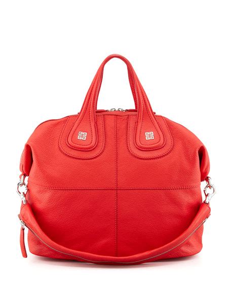 Givenchy Sugar Nightingale Medium Satchel Bag, Medium Red